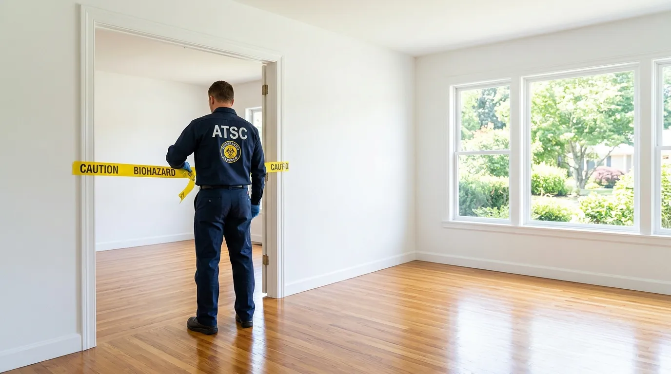 Certified biohazard cleanup crew performing Decomposition Cleanup in Leesburg